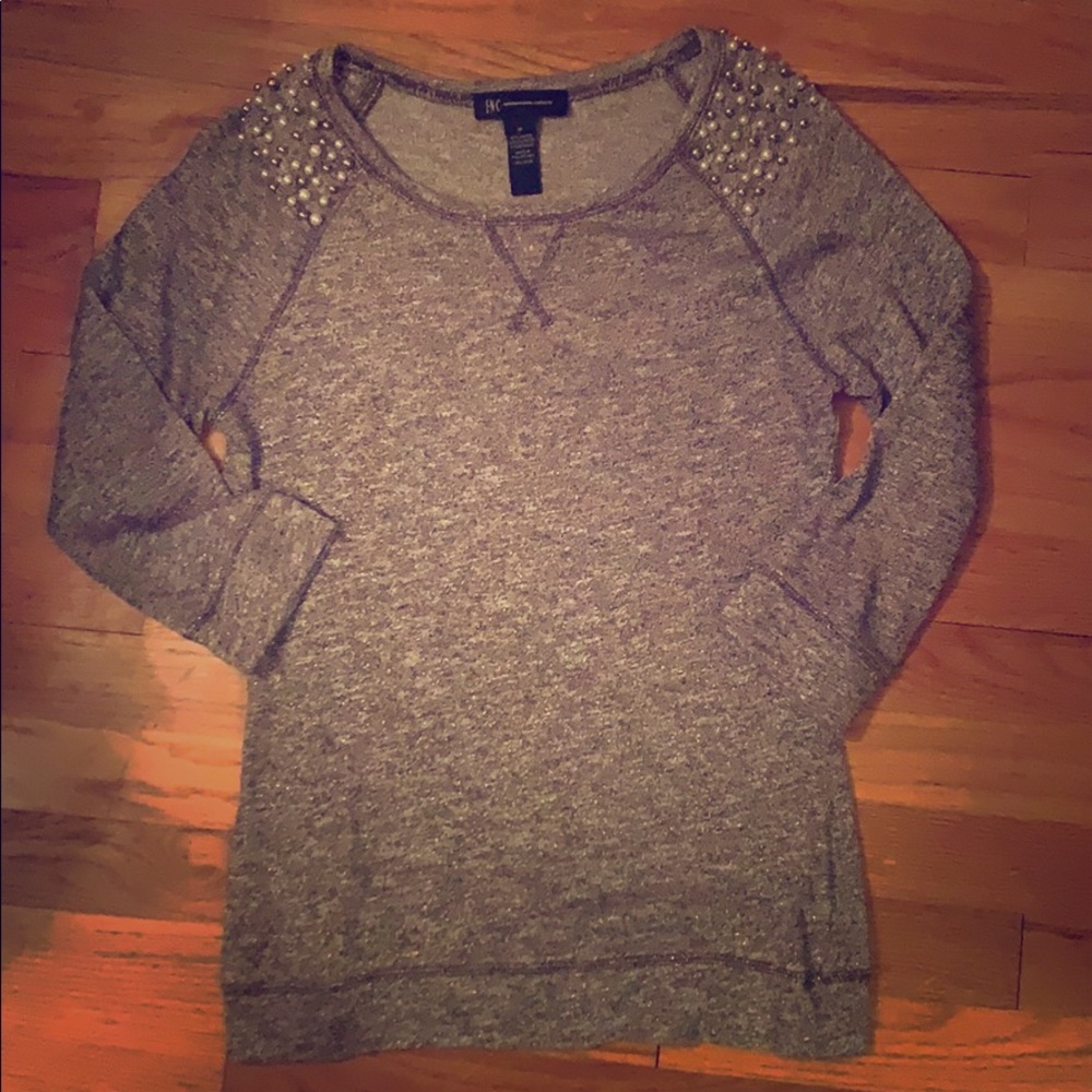 INC Beaded Shoulder Shirt